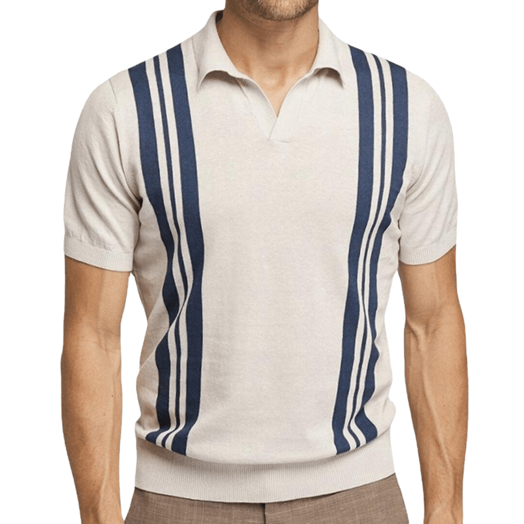 Heracles - Old-Money-Poloshirt in Aprikose