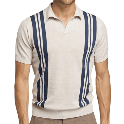 Heracles - Old-Money-Poloshirt in Aprikose