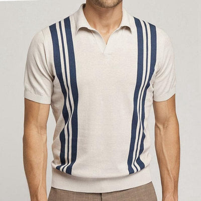 Heracles - Old-Money-Poloshirt in Aprikose