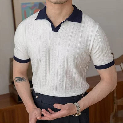 Heracles - Jacquard-Polo im Old-Money-Stil