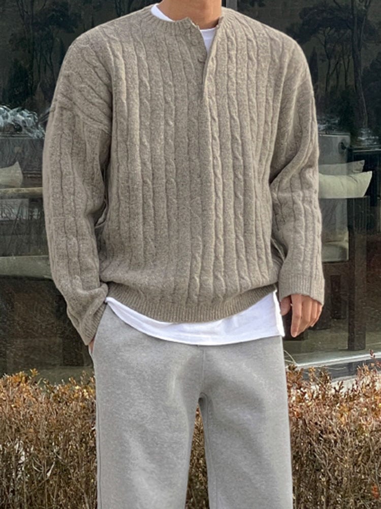 Heracles - Henley Pullover Herren aus Wolle