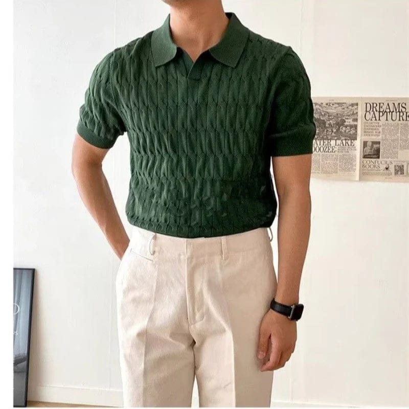 Heracles - Gestricktes Polohemd im Old-Money-Stil