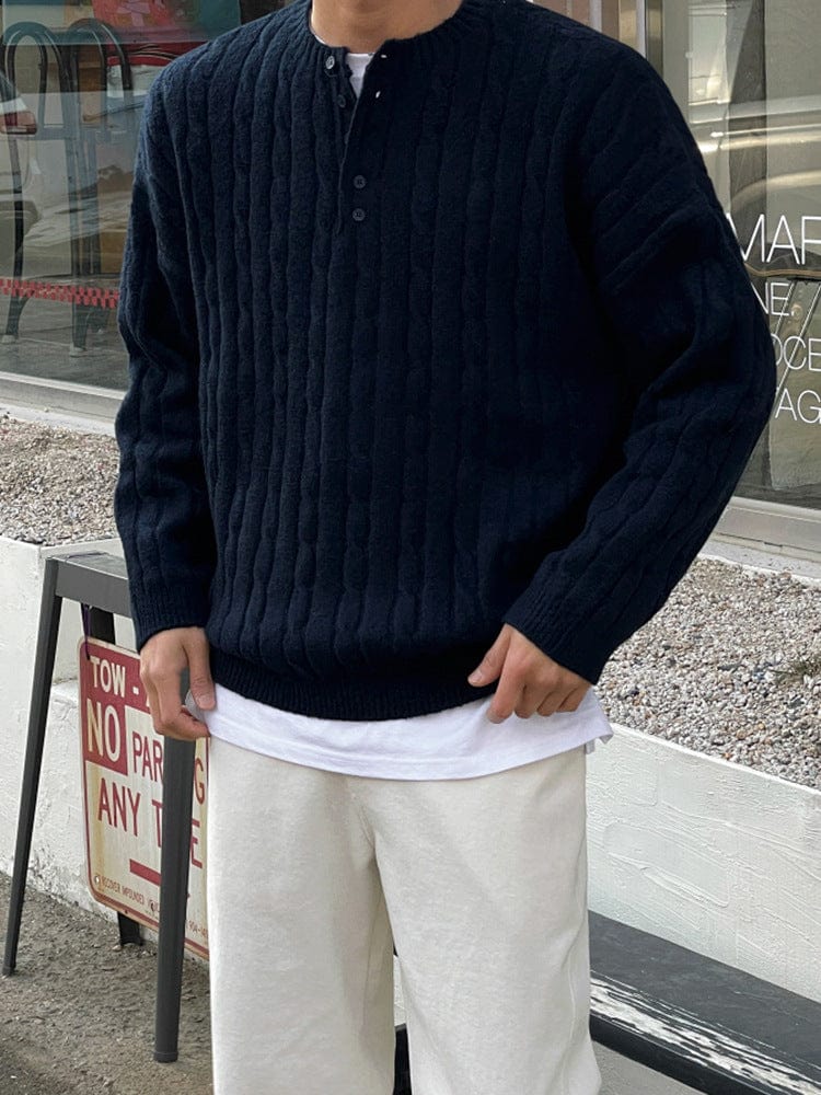 Heracles - Henley Pullover Herren aus Wolle