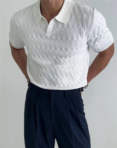 Heracles - Gestricktes Polohemd im Old-Money-Stil