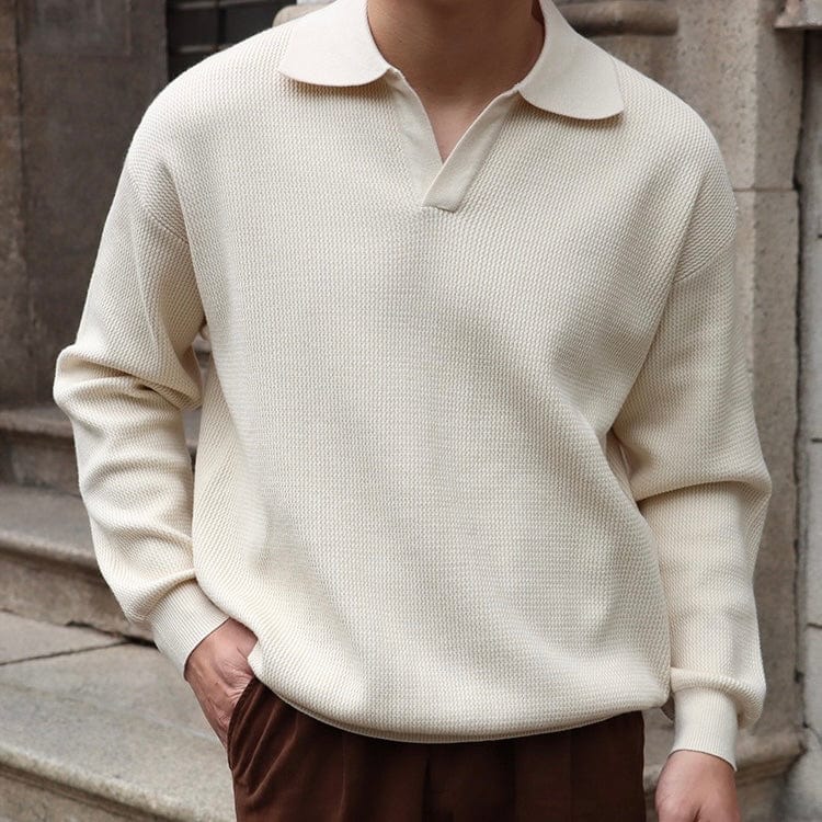 Heracles - Old-Money Waffelstrick-Polo
